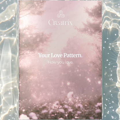 Product packaging with 'Creatrix' branding on a water surface
